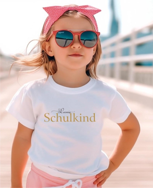 Kinder T-Shirt: Schulkind mit Namen